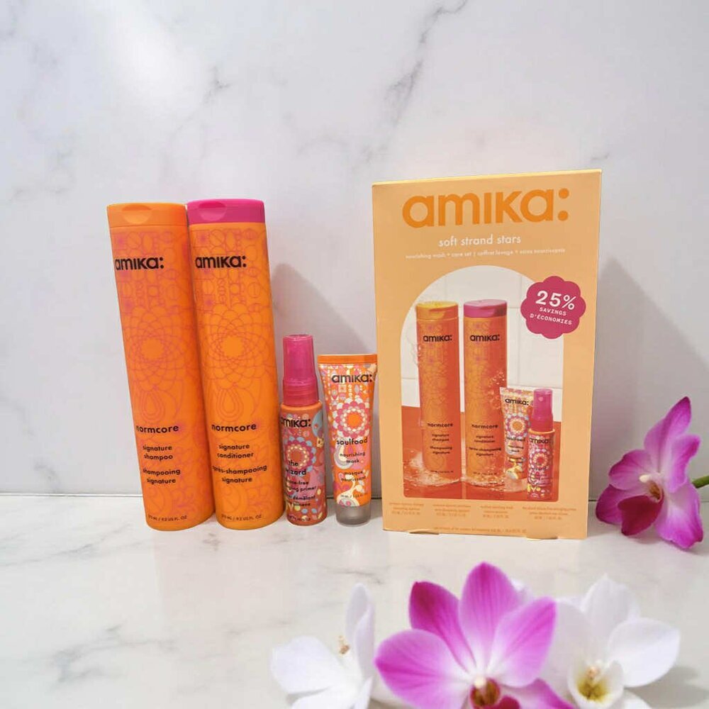 Amika Soft Strand Star Normcore Shampoo Conditioner Mask & the Wizard